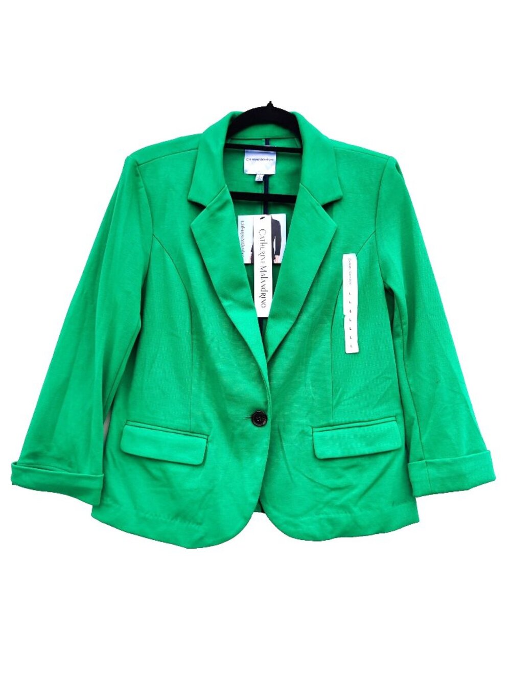 NWT Catherine Malandrino Blazer Women’s XL Green One Button Career Jacket